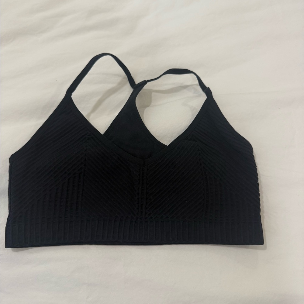 Spiritual Gangster Black Ribbed Bralette